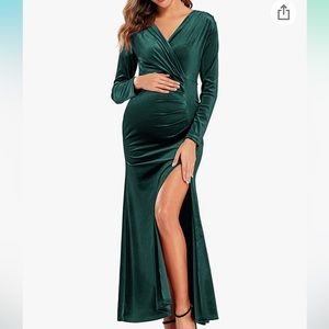 Velvet Maternity Formal Dress